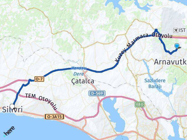 İmrahor Silivri Arası Kaç Km - Yol Tarifi