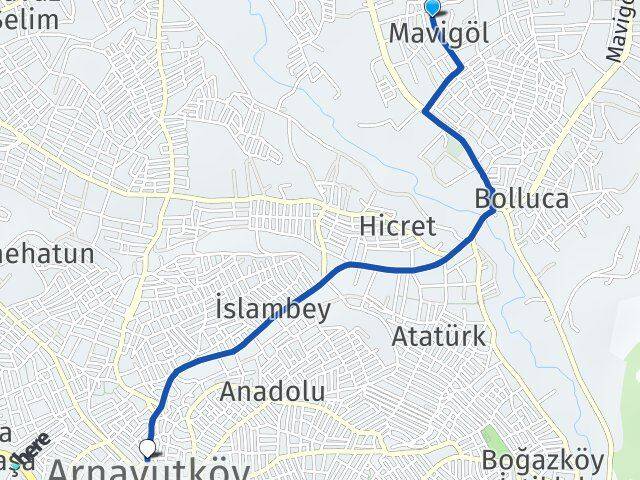 Mavigöl Arnavutköy Arası Kaç Km - Yol Tarifi