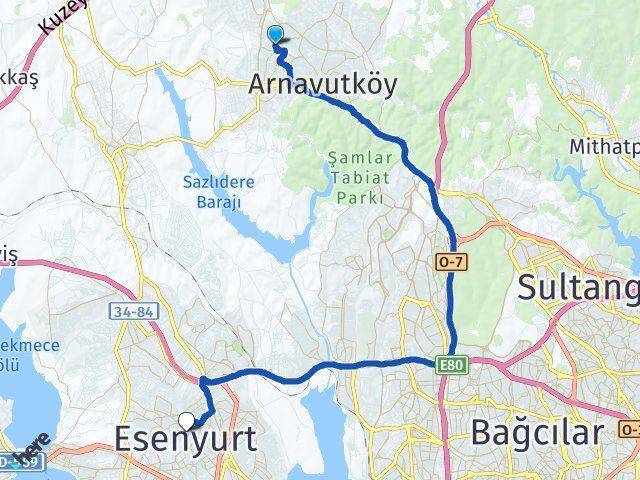 Mehmet Akif Ersoy Esenyurt Arası Kaç Km - Yol Tarifi