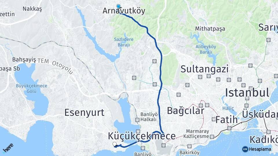 Mustafa Kemal Paşa Avcılar Arası Kaç Km - Yol Tarifi