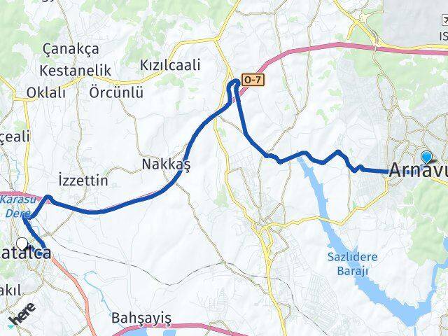Mustafa Kemal Paşa Çatalca Arası Kaç Km - Yol Tarifi