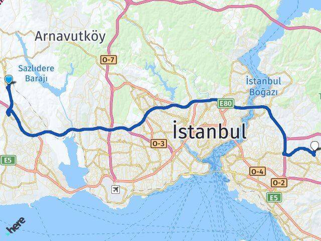 Ömerli Çekmeköy Arası Kaç Km - Yol Tarifi