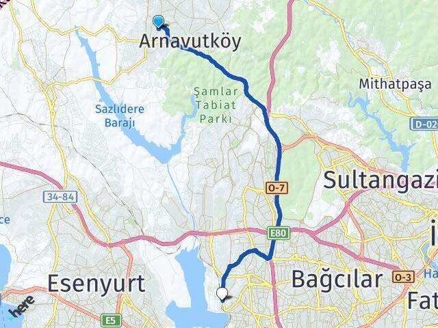 Taşoluk Halkalı Tren Garı Arası Kaç Km - Yol Tarifi