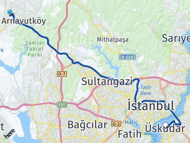 Taşoluk Üsküdar Arası Kaç Km - Yol Tarifi