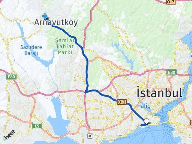 Taşoluk Yenikapı İdo Feribot Terminali Arası Kaç Km - Yol Tarifi