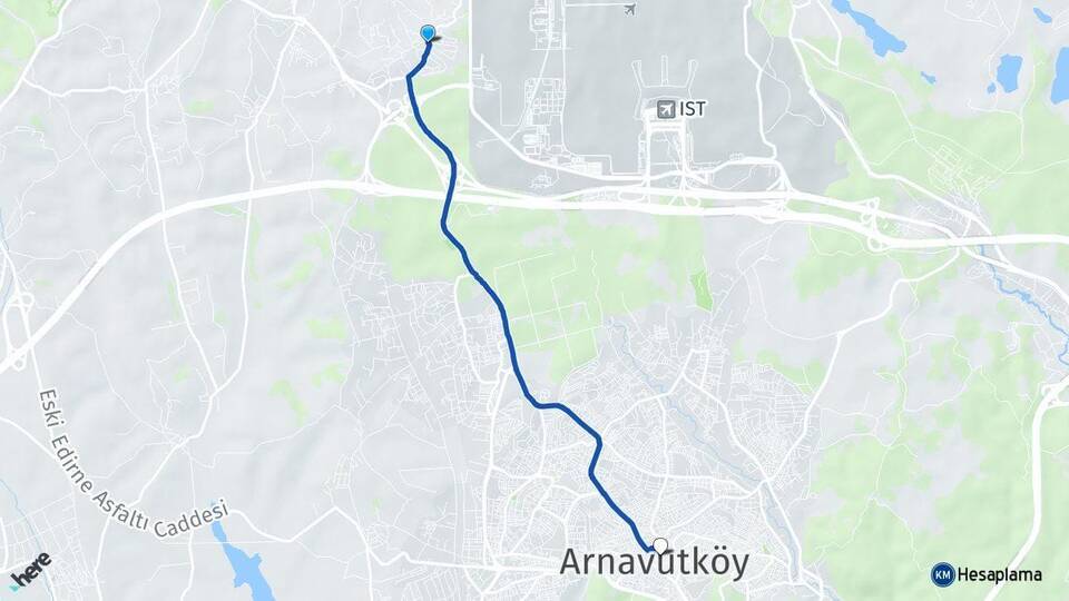 Tayakadın Arnavutköy Arası Kaç Km - Yol Tarifi