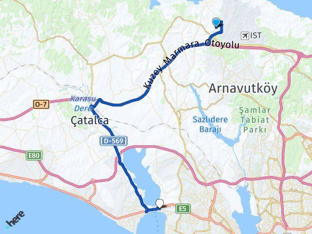 Tayakadın Büyükçekmece Arası Kaç Km - Yol Tarifi