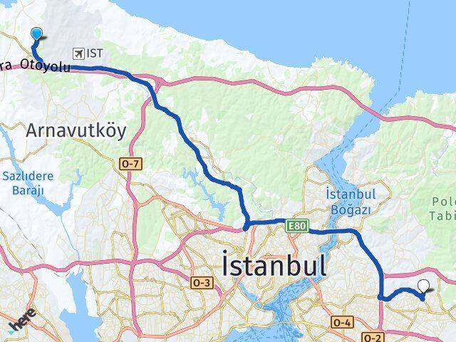 Tayakadın Çekmeköy Arası Kaç Km - Yol Tarifi