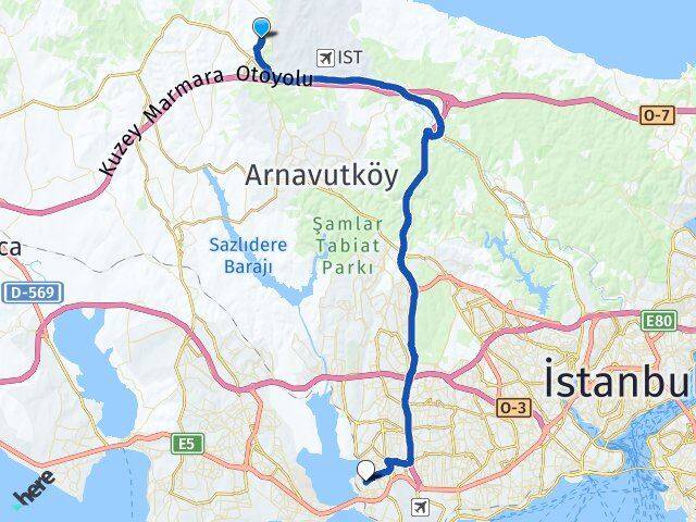 Tayakadın Küçükçekmece Arası Kaç Km - Yol Tarifi