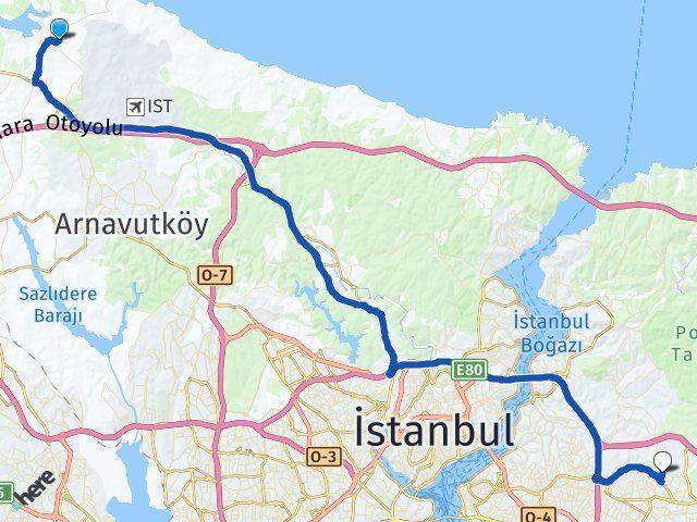 Yeniköy Çekmeköy Arası Kaç Km - Yol Tarifi