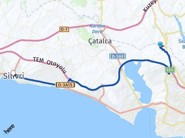 Yeşilbayır Silivri Arası Kaç Km - Yol Tarifi