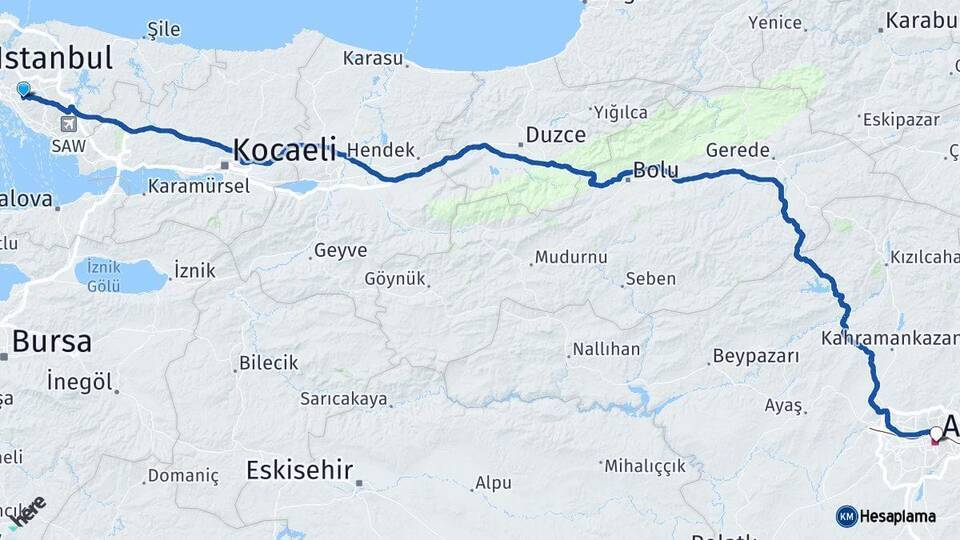 Ataşehir Ankara Arası Kaç Km - Yol Tarifi