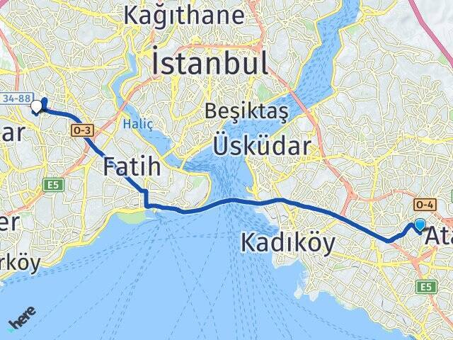 Barbaros Esenler Otogarı Arası Kaç Km - Yol Tarifi