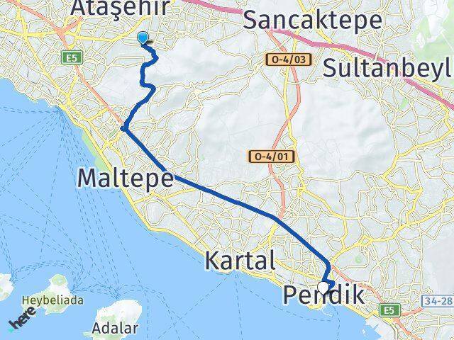 İnönü Pendik Arası Kaç Km - Yol Tarifi