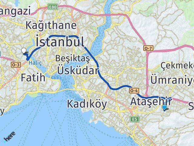 Kayışdağı Eyüpsultan Arası Kaç Km - Yol Tarifi