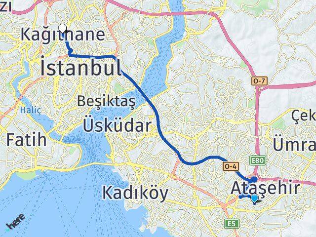 Küçükbakkalköy Kağıthane Arası Kaç Km - Yol Tarifi