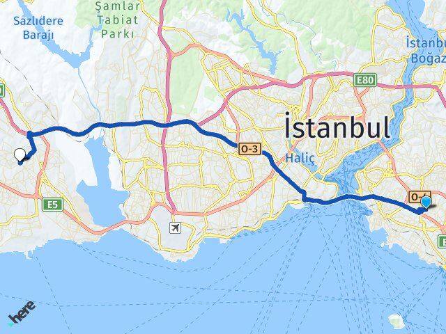 Örnek Esenyurt Arası Kaç Km - Yol Tarifi