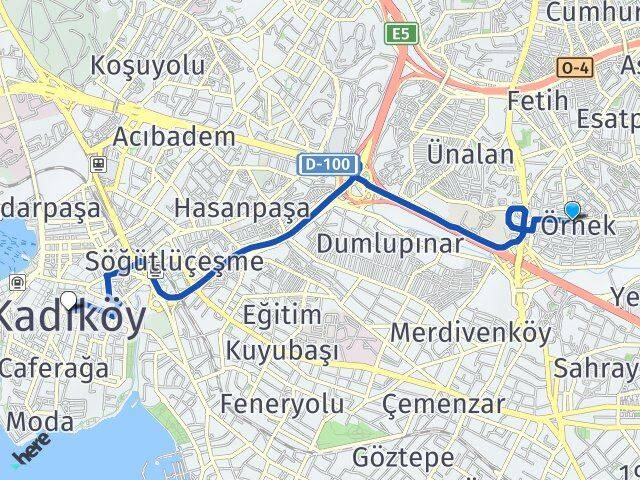 Örnek Kadıköy Arası Kaç Km - Yol Tarifi