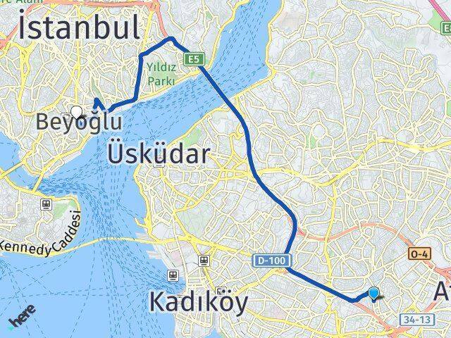 Yenisahra Beyoğlu Arası Kaç Km - Yol Tarifi