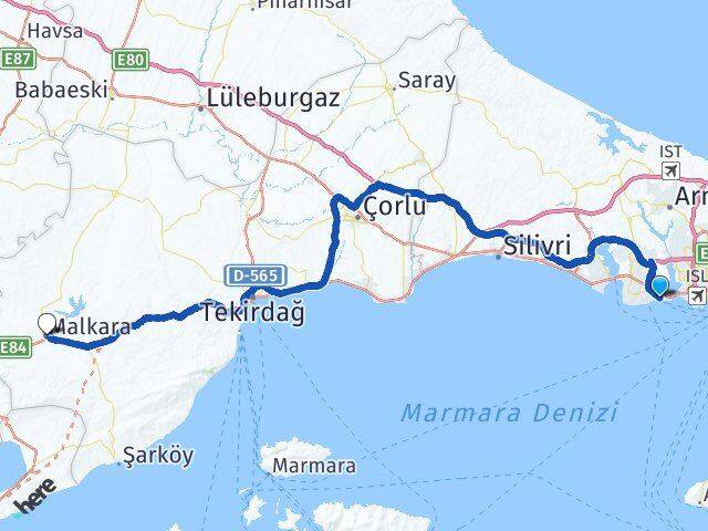 Ambarlı Malkara Arası Kaç Km - Yol Tarifi