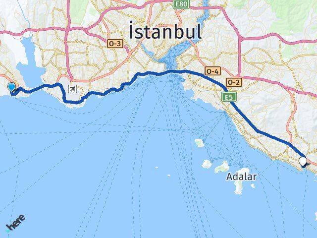 İstanbul Avcılar Ambarlı Pendik Arası Kaç Km - Yol Haritası