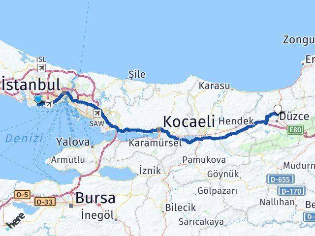 Ambarlı Şehit Bayram Gökmen Arası Kaç Km - Yol Tarifi