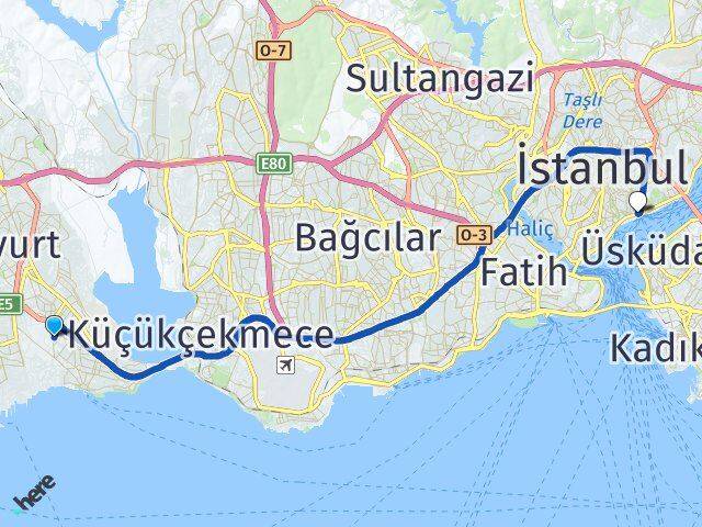 Cihangir Beşiktaş Arası Kaç Km - Yol Tarifi
