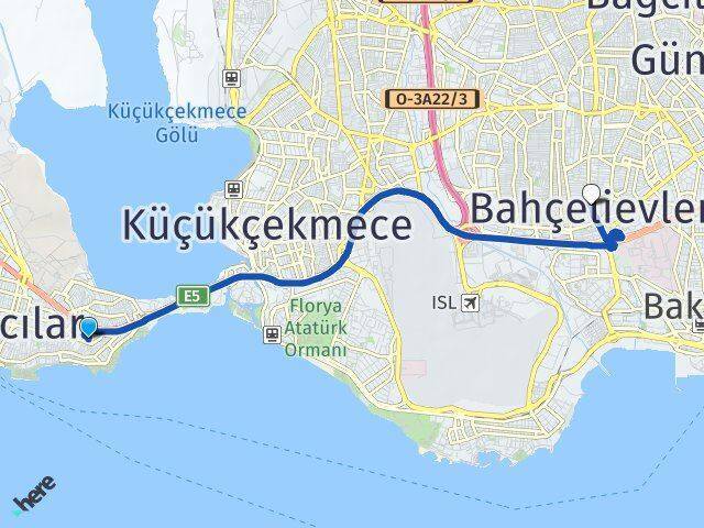 Denizköşkler Bahçelievler Arası Kaç Km - Yol Tarifi