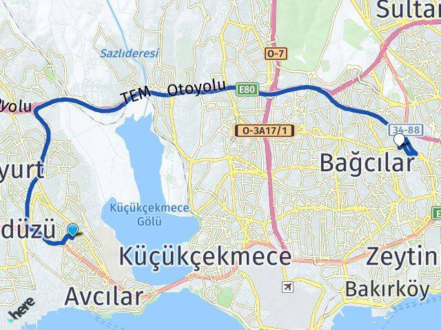Mustafa Kemalpaşa Esenler Arası Kaç Km - Yol Tarifi