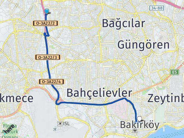15 Temmuz Bakırköy Arası Kaç Km - Yol Tarifi