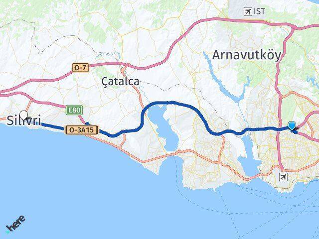 Göztepe Silivri Arası Kaç Km - Yol Tarifi