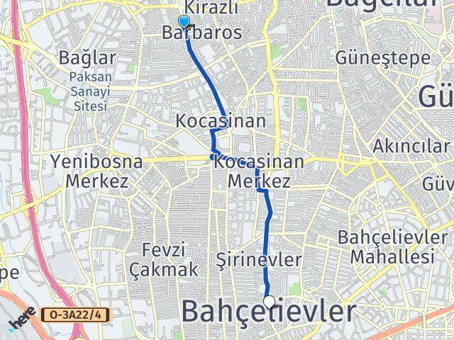 Hürriyet Bahçelievler Arası Kaç Km - Yol Tarifi