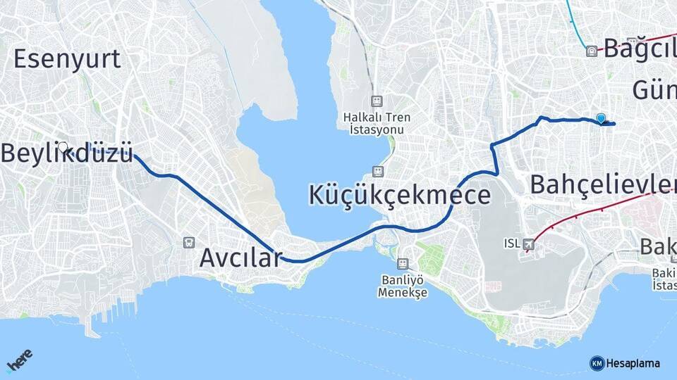 Kocasinan Beylikdüzü Arası Kaç Km - Yol Tarifi