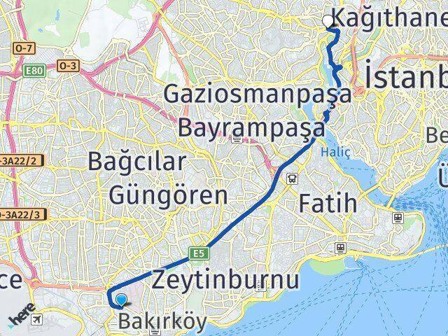 Ataköy 3-4-11. Kısım Alibeyköy Arası Kaç Km - Yol Tarifi