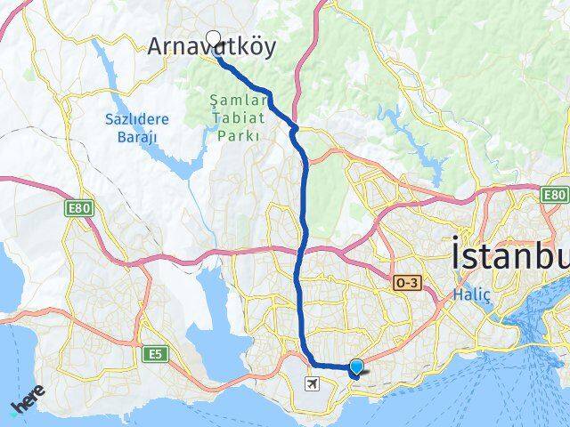 Ataköy 3-4-11. Kısım Arnavutköy Arası Kaç Km - Yol Tarifi