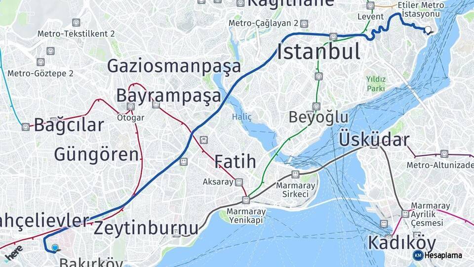 Ataköy 3-4-11. Kısım Arnavutköy Arası Kaç Km - Yol Tarifi
