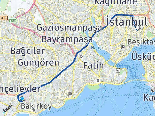 Ataköy 3-4-11. Kısım Teşvikiye Arası Kaç Km - Yol Tarifi
