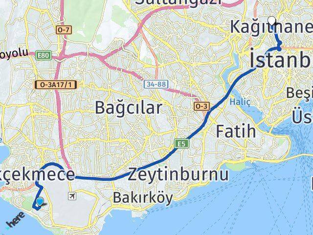 Şenlikköy Kağıthane Arası Kaç Km - Yol Tarifi
