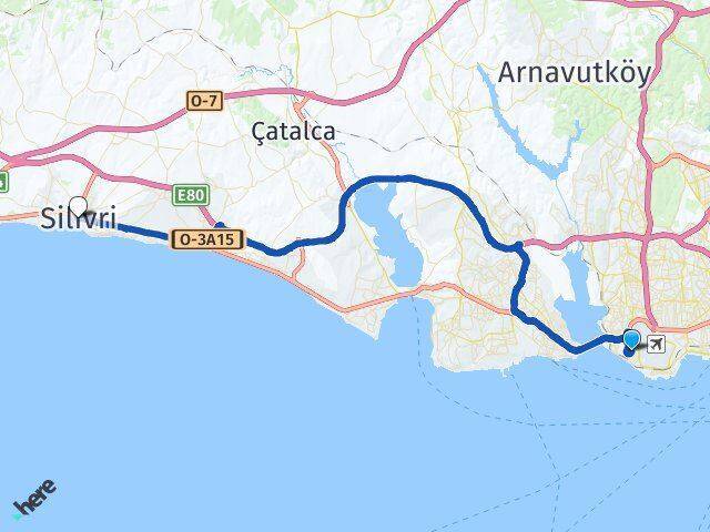 Şenlikköy Silivri Arası Kaç Km - Yol Tarifi