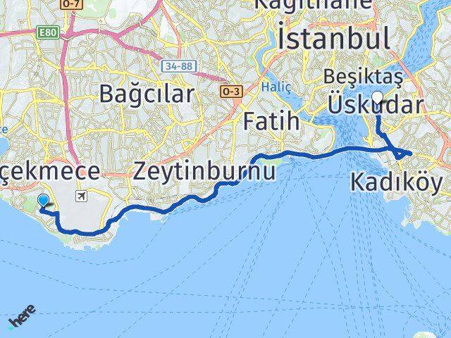 Şenlikköy Üsküdar Arası Kaç Km - Yol Tarifi