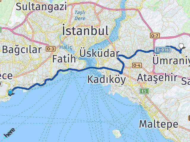 Yeşilyurt Çekmeköy Arası Kaç Km - Yol Tarifi