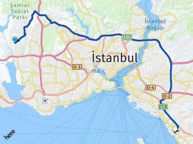 Güvercintepe Maltepe Arası Kaç Km - Yol Tarifi