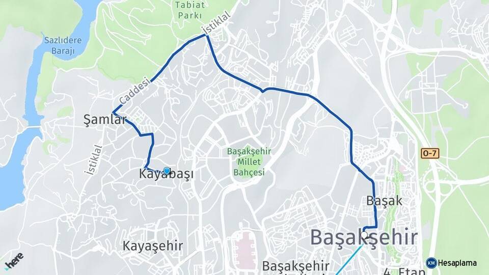 Kayabaşı Başakşehir Arası Kaç Km - Yol Tarifi