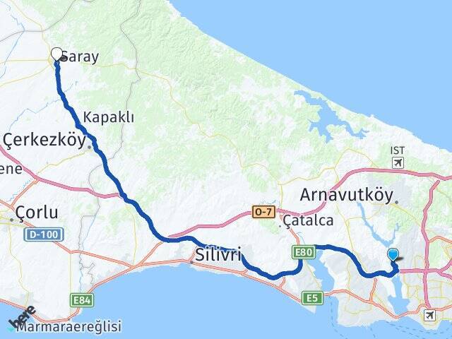 Şahintepe Saray Arası Kaç Km - Yol Tarifi