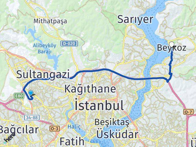 Cevatpaşa Beykoz Arası Kaç Km - Yol Tarifi