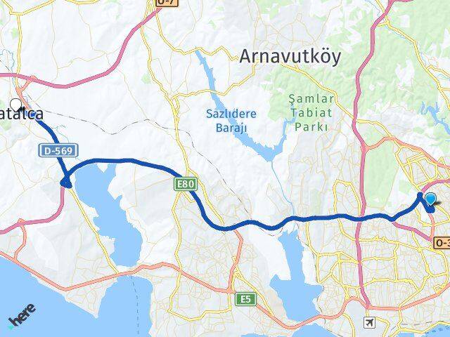 Cevatpaşa Çatalca Arası Kaç Km - Yol Tarifi