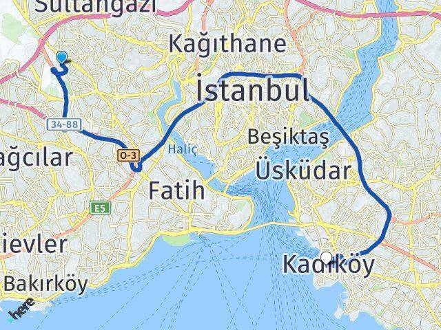 Cevatpaşa Kadıköy Arası Kaç Km - Yol Tarifi