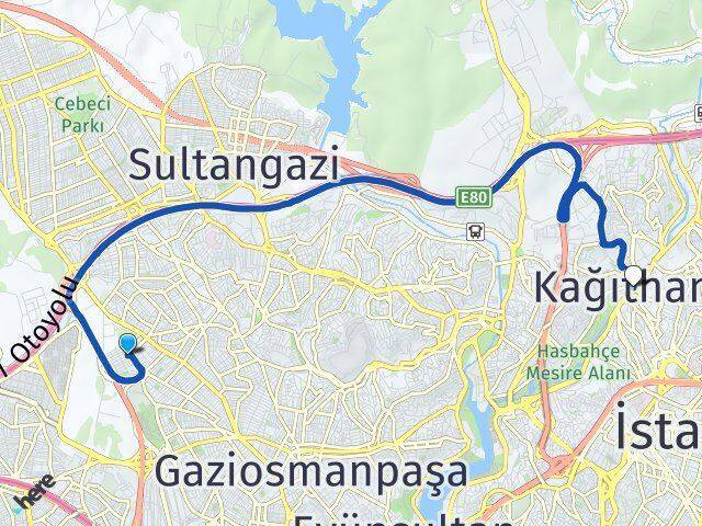 Cevatpaşa Kağıthane Arası Kaç Km - Yol Tarifi