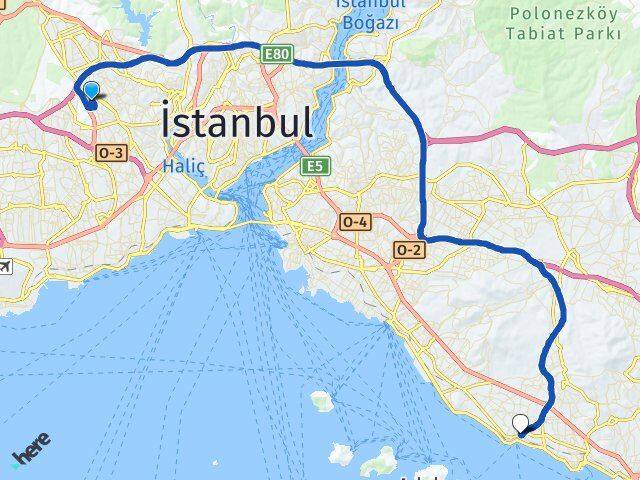 Cevatpaşa Kartal Arası Kaç Km - Yol Tarifi