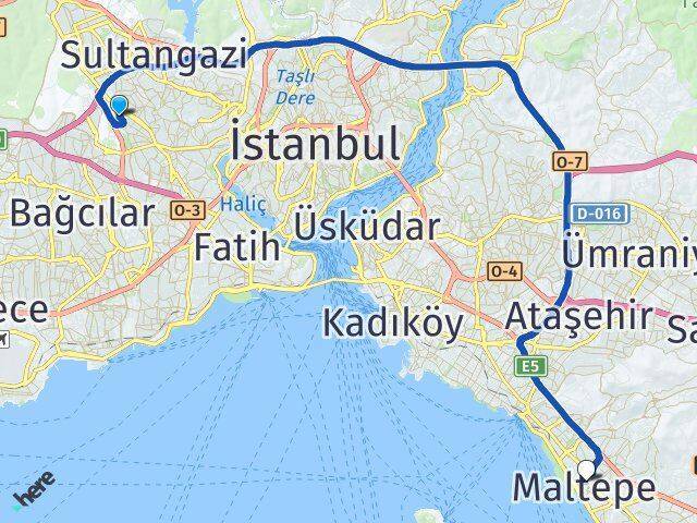 Cevatpaşa Maltepe Arası Kaç Km - Yol Tarifi